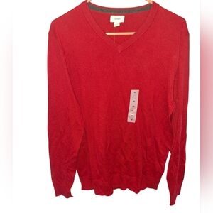 Men’s V neck sweater. Old navy Size M Red